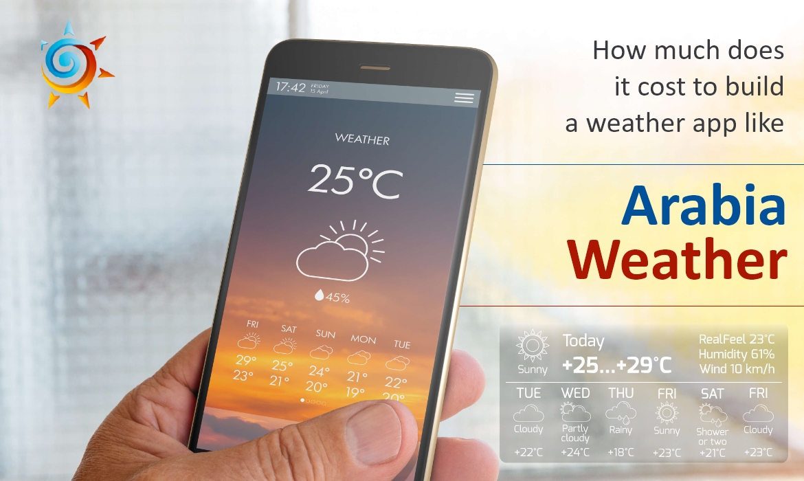 Cost to build a weather app like arabia weather